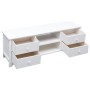 TV cabinet solid paulownia wood white 108x30x40 cm by vidaXL, TV Furniture - Ref: Foro24-338517, Price: 97,72 €, Discount: %