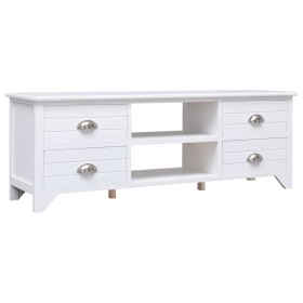 TV cabinet solid paulownia wood white 108x30x40 cm by vidaXL, TV Furniture - Ref: Foro24-338515, Price: 82,03 €, Discount: %