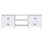 Mueble para TV madera maciza de paulownia blanco 108x30x40 cm de vidaXL, Muebles TV - Ref: Foro24-338515, Precio: 82,03 €, De...