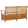 Banco de almacenaje con cojín madera maciza de acacia 148 cm de vidaXL, Bancos de jardín - Ref: Foro24-316737, Precio: 257,85...