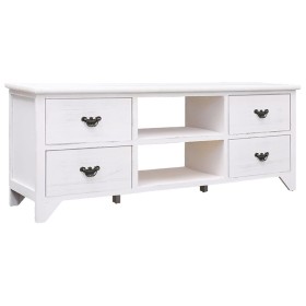 Mueble para TV antiguo madera de paulownia blanco 108x30x40 cm de vidaXL, Muebles TV - Ref: Foro24-338522, Precio: 98,43 €, D...