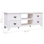 Mueble para TV antiguo madera de paulownia blanco 108x30x40 cm de vidaXL, Muebles TV - Ref: Foro24-338522, Precio: 97,89 €, D...