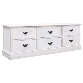 Aged white paulownia wood TV cabinet 108x30x40 cm by vidaXL, TV Furniture - Ref: Foro24-338532, Price: 144,99 €, Discount: %