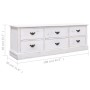 Aged white paulownia wood TV cabinet 108x30x40 cm by vidaXL, TV Furniture - Ref: Foro24-338532, Price: 144,99 €, Discount: %