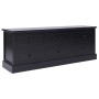 Mueble para TV madera maciza de paulownia negro 108x30x40 cm de vidaXL, Muebles TV - Ref: Foro24-338528, Precio: 108,90 €, De...