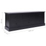 Mueble para TV madera maciza de paulownia negro 108x30x40 cm de vidaXL, Muebles TV - Ref: Foro24-338528, Precio: 108,90 €, De...