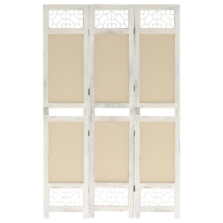 Divider screen with 3 cream fabric panels 105x165 cm by vidaXL, Room dividers - Ref: Foro24-338558, Price: 64,65 €, Discount: %