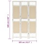 Divider screen with 3 cream fabric panels 105x165 cm by vidaXL, Room dividers - Ref: Foro24-338558, Price: 64,65 €, Discount: %