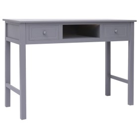 Escritorio de madera maciza de Paulownia gris 108x45x76 cm de vidaXL, Escritorios - Ref: Foro24-338536, Precio: 103,71 €, Des...