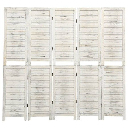 5 panel solid wood screen aged white 178.5x166cm by vidaXL, Room dividers - Ref: Foro24-338572, Price: 103,37 €, Discount: %