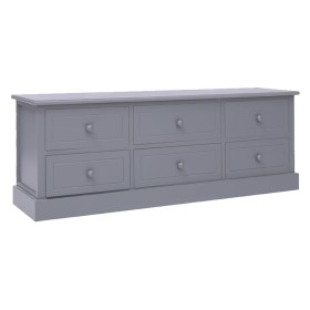 Mueble para TV madera de paulownia gris oscuro 108x30x40 cm de vidaXL, Muebles TV - Ref: Foro24-338526, Precio: 136,06 €, Des...