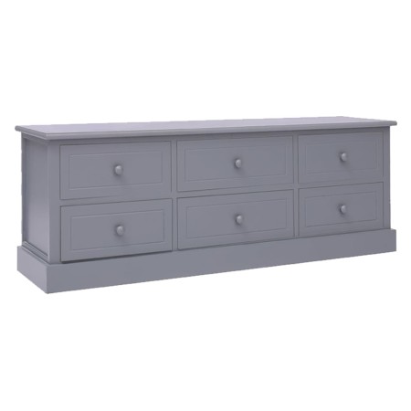 Mueble para TV madera de paulownia gris oscuro 108x30x40 cm de vidaXL, Muebles TV - Ref: Foro24-338526, Precio: 125,99 €, Des...