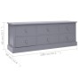 Mueble para TV madera de paulownia gris oscuro 108x30x40 cm de vidaXL, Muebles TV - Ref: Foro24-338526, Precio: 125,99 €, Des...