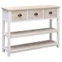 Aparador madera maciza Paulownia blanco y marrón 108x30x76 cm de vidaXL, Aparadores - Ref: Foro24-338550, Precio: 173,82 €, D...