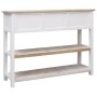 Aparador madera maciza Paulownia blanco y marrón 108x30x76 cm de vidaXL, Aparadores - Ref: Foro24-338550, Precio: 173,82 €, D...