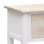 Aparador madera maciza Paulownia blanco y marrón 108x30x76 cm de vidaXL, Aparadores - Ref: Foro24-338550, Precio: 173,82 €, D...