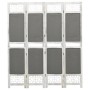 Biombo divisor de 4 paneles de tela gris 140x165 cm de vidaXL, Divisores de ambientes - Ref: Foro24-338555, Precio: 61,52 €, ...