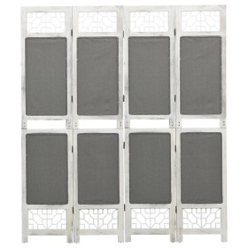 4-panel gray fabric divider screen 140x165 cm by vidaXL, Room dividers - Ref: Foro24-338555, Price: 61,99 €, Discount: %