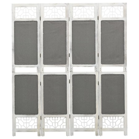 Biombo divisor de 4 paneles de tela gris 140x165 cm de vidaXL, Divisores de ambientes - Ref: Foro24-338555, Precio: 61,52 €, ...