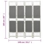 4-panel gray fabric divider screen 140x165 cm by vidaXL, Room dividers - Ref: Foro24-338555, Price: 61,52 €, Discount: %