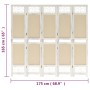 Divider screen with 5 cream fabric panels 175x165 cm by vidaXL, Room dividers - Ref: Foro24-338560, Price: 83,08 €, Discount: %