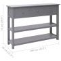 Solid gray Paulownia wood sideboard 108x30x76 cm by vidaXL, Sideboards - Ref: Foro24-338546, Price: 139,76 €, Discount: %