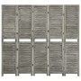 Gray solid wood 5-panel screen 179x166 cm by vidaXL, Room dividers - Ref: Foro24-338576, Price: 98,31 €, Discount: %