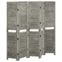 Gray solid wood 5-panel screen 179x166 cm by vidaXL, Room dividers - Ref: Foro24-338576, Price: 98,31 €, Discount: %