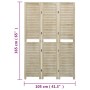 3-panel solid paulownia wood screen 105x165 cm by vidaXL, Room dividers - Ref: Foro24-338578, Price: 85,99 €, Discount: %