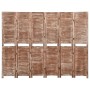 6-panel screen solid brown paulownia wood 210x165cm by vidaXL, Room dividers - Ref: Foro24-338585, Price: 137,88 €, Discount: %