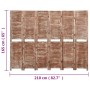 6-panel screen solid brown paulownia wood 210x165cm by vidaXL, Room dividers - Ref: Foro24-338585, Price: 137,88 €, Discount: %