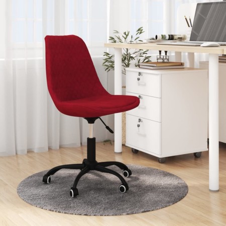 Red fabric swivel office chair by vidaXL, Office chairs - Ref: Foro24-338396, Price: 94,50 €, Discount: %