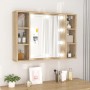 Sonoma oak furniture with mirror and LED lights 76x15x55 cm by vidaXL, bathroom vanities - Ref: Foro24-808858, Price: 61,02 €...