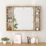 Sonoma oak furniture with mirror and LED lights 76x15x55 cm by vidaXL, bathroom vanities - Ref: Foro24-808858, Price: 62,71 €...