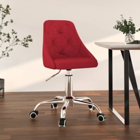 Silla de oficina giratoria tela rojo tinto de vidaXL, Sillas de oficina - Ref: Foro24-339317, Precio: 84,99 €, Descuento: %