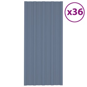 Gray galvanized steel roof panel 36 units 100x45 cm by vidaXL, Ceiling - Ref: Foro24-317214, Price: 169,32 €, Discount: %