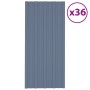 Gray galvanized steel roof panel 36 units 100x45 cm by vidaXL, Ceiling - Ref: Foro24-317214, Price: 186,58 €, Discount: %