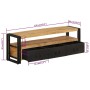 Solid mango wood TV cabinet 120x30x40 cm by vidaXL, TV Furniture - Ref: Foro24-338466, Price: 220,66 €, Discount: %