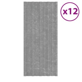 Silver galvanized steel roof panel 12 units 100x45 cm by vidaXL, Ceiling - Ref: Foro24-317221, Price: 65,75 €, Discount: %