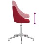 Silla de oficina giratoria tela rojo tinto de vidaXL, Sillas de oficina - Ref: Foro24-339323, Precio: 79,40 €, Descuento: %