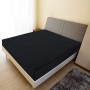 Black cotton jersey fitted sheet 90x200 cm by vidaXL, Bed sheets - Ref: Foro24-136210, Price: 13,47 €, Discount: %