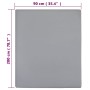 Sábana bajera jersey algodón gris 90x200 cm de vidaXL, Sábanas - Ref: Foro24-136200, Precio: 13,25 €, Descuento: %