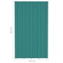 Panel para tejado acero galvanizado verde 36 unidades 80x45 cm de vidaXL, Techo - Ref: Foro24-317200, Precio: 112,93 €, Descu...