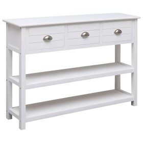 Aparador madera maciza de paulownia blanco 108x30x76 cm de vidaXL, Aparadores - Ref: Foro24-338545, Precio: 139,76 €, Descuen...