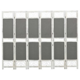 Divider screen with 6 gray fabric panels 210x165 cm by vidaXL, Room dividers - Ref: Foro24-338557, Price: 99,99 €, Discount: %