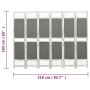 Biombo divisor de 6 paneles de tela gris 210x165 cm de vidaXL, Divisores de ambientes - Ref: Foro24-338557, Precio: 99,32 €, ...