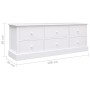 TV-Ständer Massivholz paulownia weiß 108x30x40 cm von vidaXL, TV-Möbel - Ref: Foro24-338527, Preis: 167,61 €, Rabatt: %