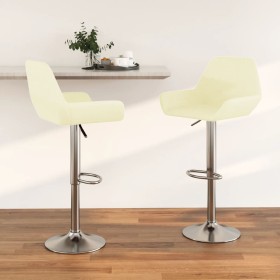 Kitchen stools 2 units cream fabric by vidaXL, Kitchen stools - Ref: Foro24-339356, Price: 122,51 €, Discount: %