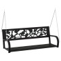 Garden rocking bench 125 cm steel and black plastic by vidaXL, garden benches - Ref: Foro24-317145, Price: 104,99 €, Discount: %