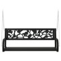 Garden rocking bench 125 cm steel and black plastic by vidaXL, garden benches - Ref: Foro24-317145, Price: 104,99 €, Discount: %